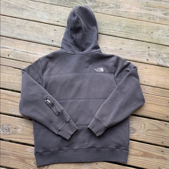 The North Face Men’s Large Gray Fleece Zip Up Buttons Hooded Jacket - Picture 8 of 8